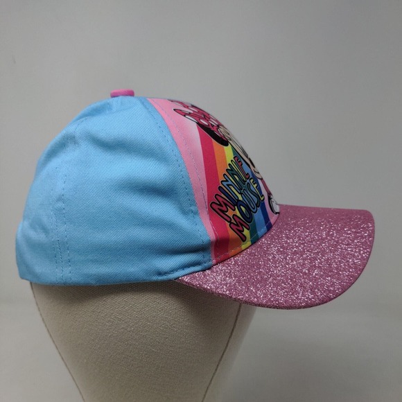 Disney Girl's Strapback Hat Pink Blue Size Toddler Minnie Mouse - Picture 4 of 8